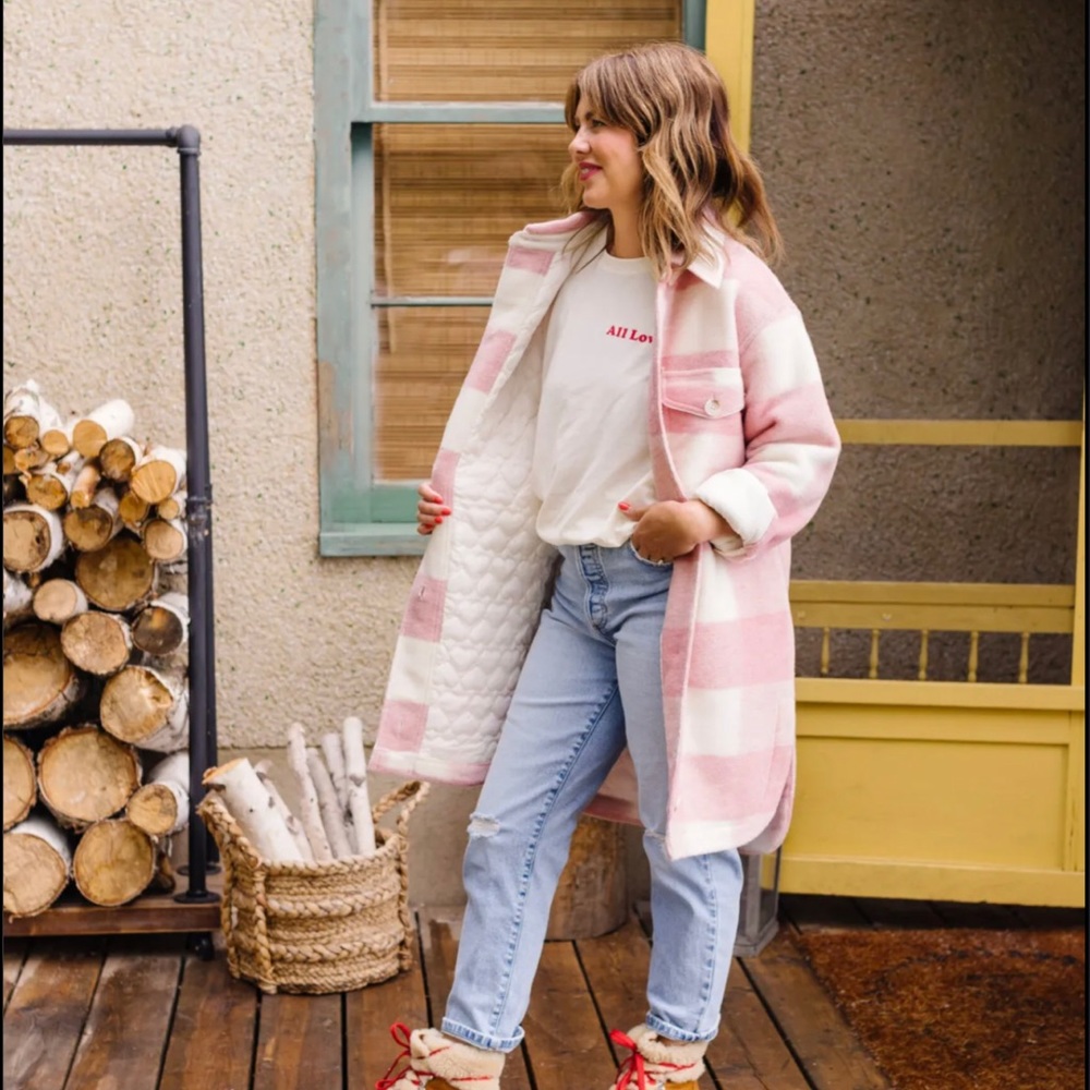 Jillian Harris x Joe Fresh - NWT Jilly Shacket - Light Pink - Size Small